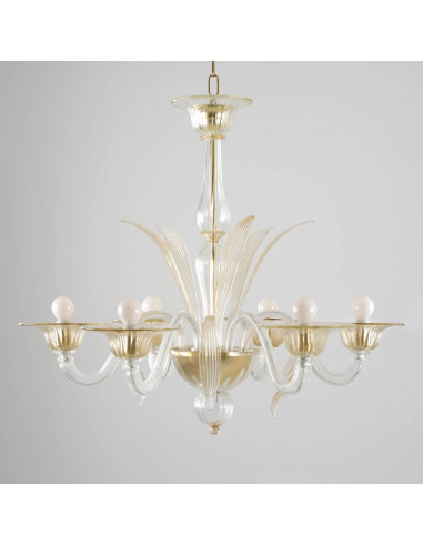 Lampadario in vetro di Murano modello Gabrieli - Oro