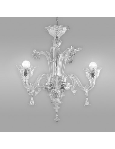 Lampadario classico ed elegante in vetro di Murano modello Imperiale