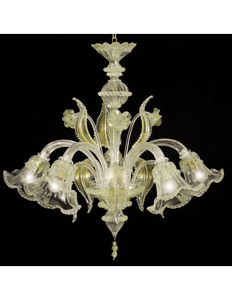 Classic Murano glass chandelier model Ninfa gold Classic Murano glass chandelier model Ninfa gold