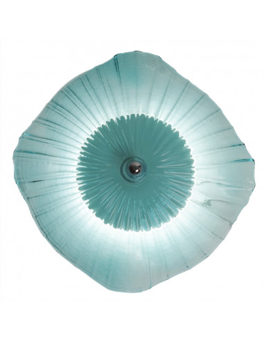 Applique da parete a disco LED moderno azzurro