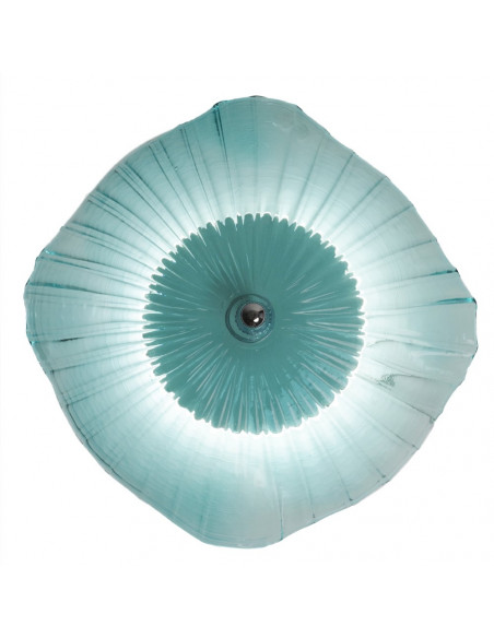 Applique da parete a disco LED moderno azzurro
