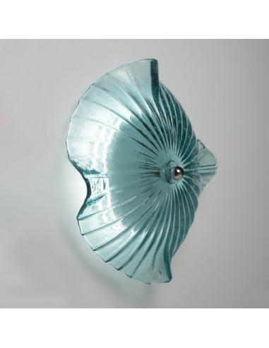 Applique da parete a disco LED moderno azzurro