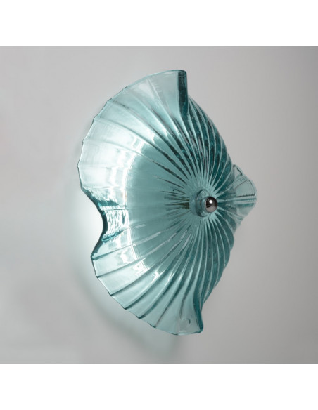 Applique da parete a disco LED moderno azzurro