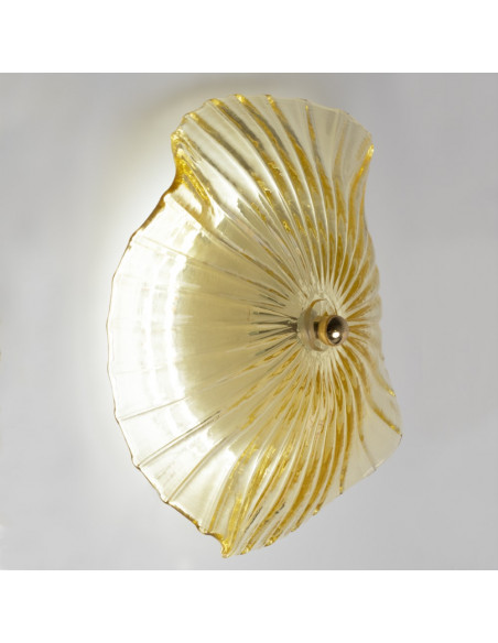 Applique da parete a disco LED moderno ambra