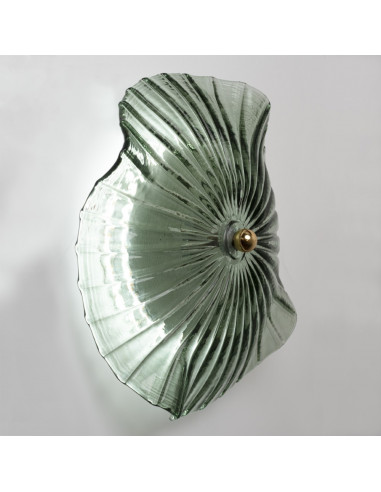 Applique da parete a disco LED moderno verde salvia