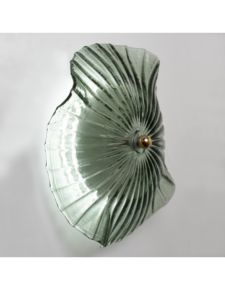 Applique da parete a disco LED moderno verde salvia