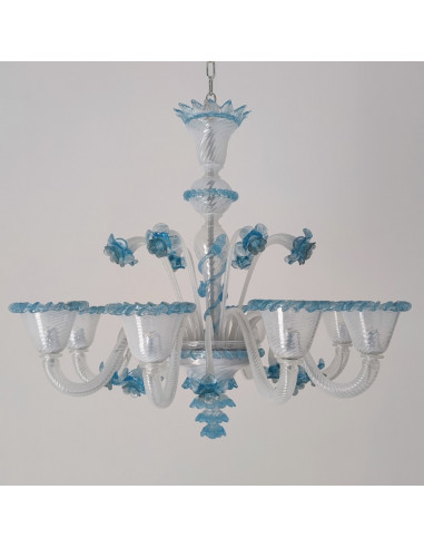 Nemesi - Venetian Chandelier in Opaline