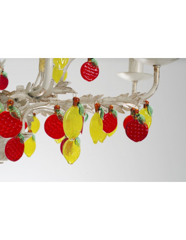 Citrus - Shabby chic chandelier with...