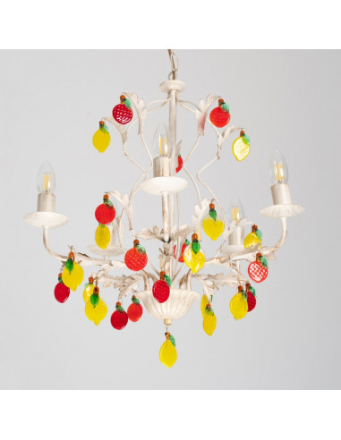 Citrus - Shabby chic chandelier with...