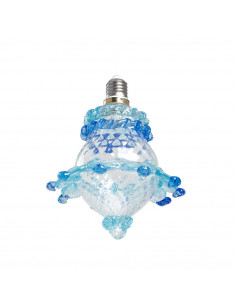 Lampadina in vetro di murano azzurro e blu balloton