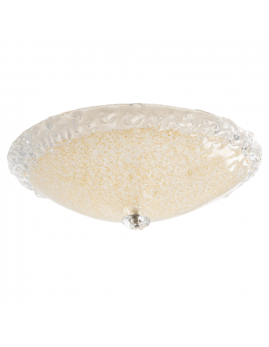 Plafoniera in vetro di Murano modello Vignole colore cristallo oro