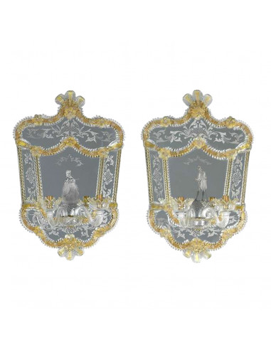 Molin - Pair of Venetian Mirrors with...