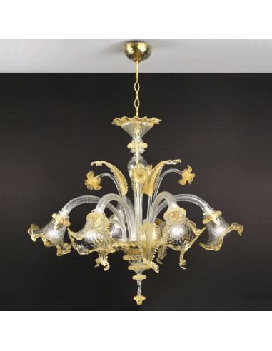 Murano glass chandelier in Gold model Ca Venier