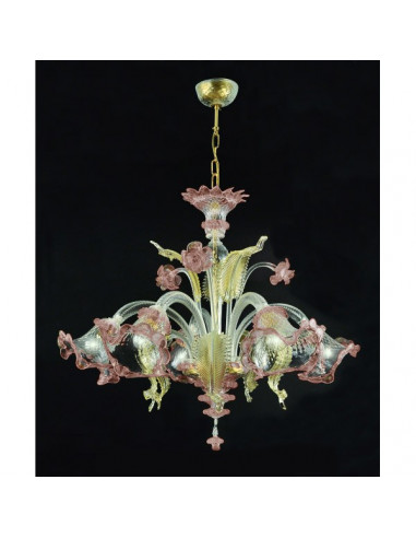 Murano glass chandelier in Gold model Ca Venier