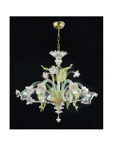 Murano glass chandelier in Gold model Ca Venier