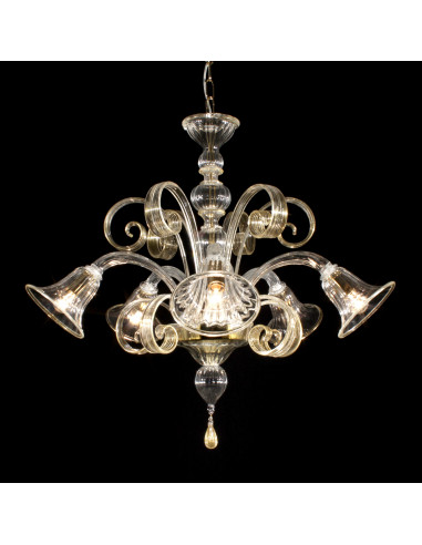 Murano glass chandelier Tintoretto model
