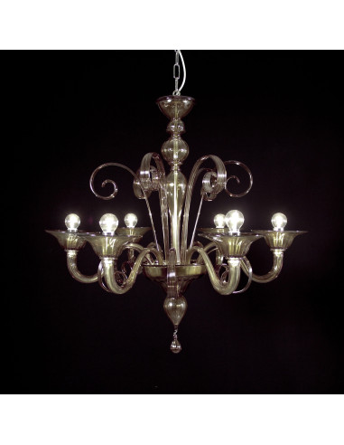 Giorgione colored Murano glass chandelier