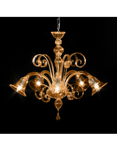 lampadario in vetro di Murano modello Gentile