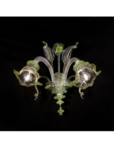 applique en verre de murano modèle cristal vert ca 'venier