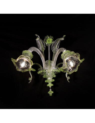 crystal murano glass wall lamp model ca 'venier