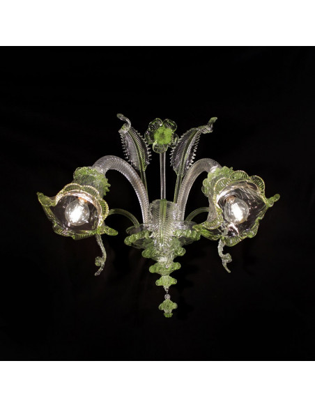 crystal murano glass wall lamp model ca 'venier