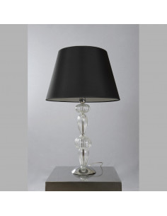 Lampada da tavolo vetro rame e bianco 55 cm MADON