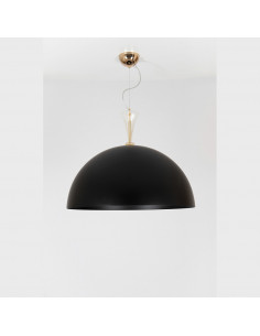 Lampadario a sospensione in metallo con dettagli in vetro di murano mod: Metal Suspension