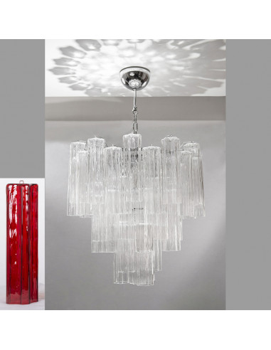 Lampadario in vetro di Murano mod: Stella Polare