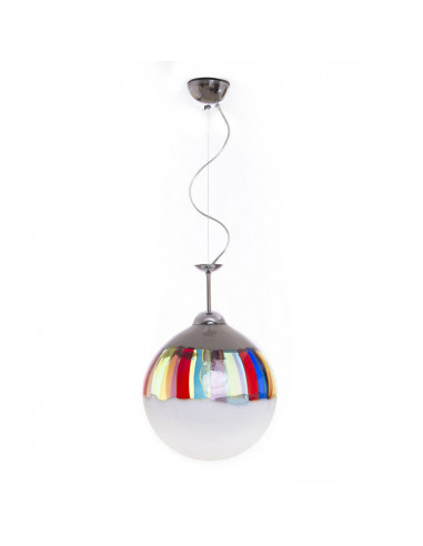 Coriandolo - Sospensione a sfera in vetro di Murano multicolor