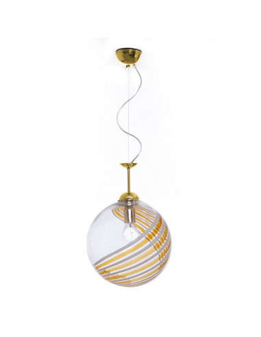 Spiro - Sospensione a sfera in vetro di Murano di design