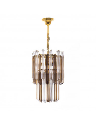 Regale - Quadriedri Murano chandelier - Vintage Design with black and gold details