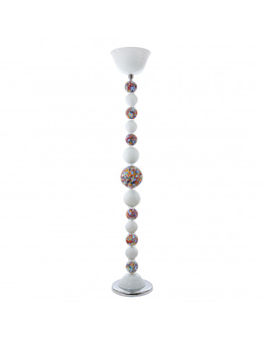 Murrah - Crystal floor lamp with Murano murrine - modern design