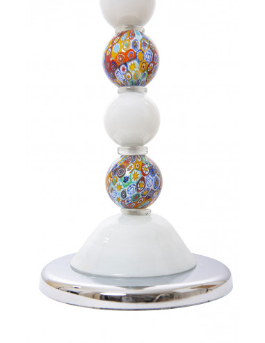 Base detail - Murrah - Crystal floor lamp with Murano murrine