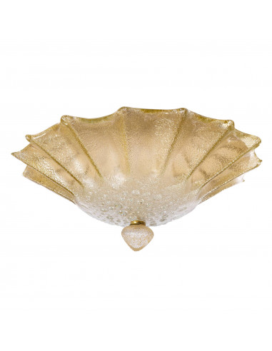 Atlantia - Plafoniera in cristallo graniglia di Murano Oro